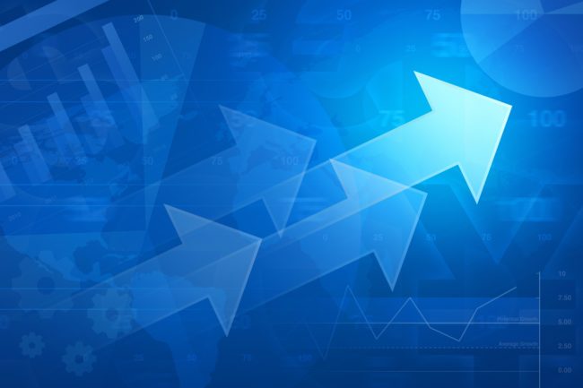 Arrow on financial graph and chart, success business, Elements o Treasury's Mid-Year Economic and Fiscal Outlook