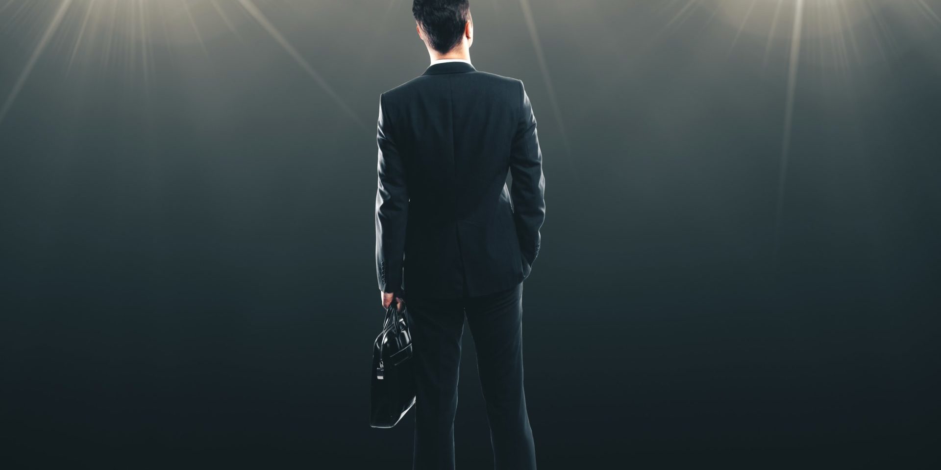 Businessman with briefcase