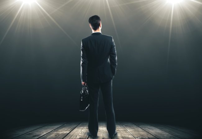 Businessman with briefcase